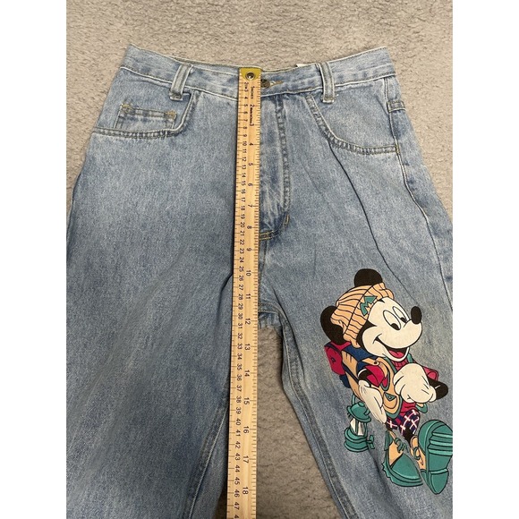 Vintage 90s Disney Mickey Mouse Jerry Leigh Jeans Womens Sz 5 Blue Straight Fit - Picture 9 of 13